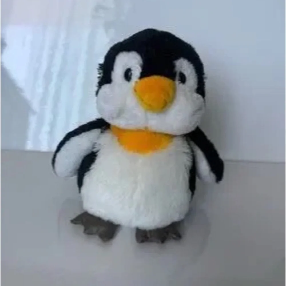 Plush Penguin Bird Toy - Black, White & Yellow
